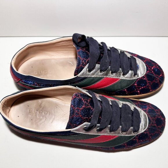 Gucci GG Glitter Bee Sneakers (Men’s) - Picture 7 of 10